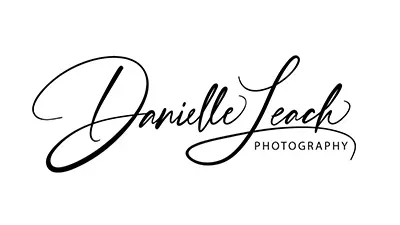 Danielle Leach photography logo in elegant script, black on white.
