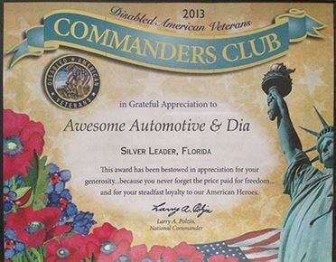 Commanders club 2013—auto repair in Oldsmar, FL