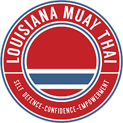 The logo for louisiana muay thai self defence confidence empowerment
