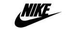 A black and white nike logo on a white background.