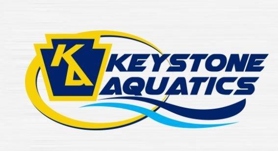 A blue and yellow logo for keystone aquatics