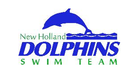 A logo for the new holland dolphins swim team