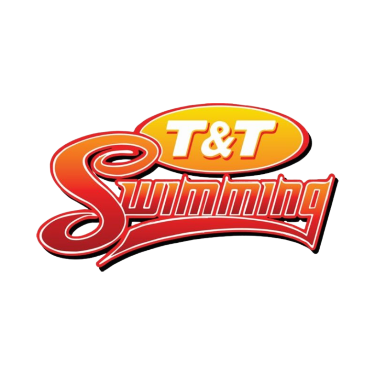 T & t swimming logo on a white background