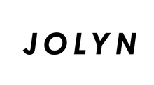 A black and white logo for jolyn on a white background.