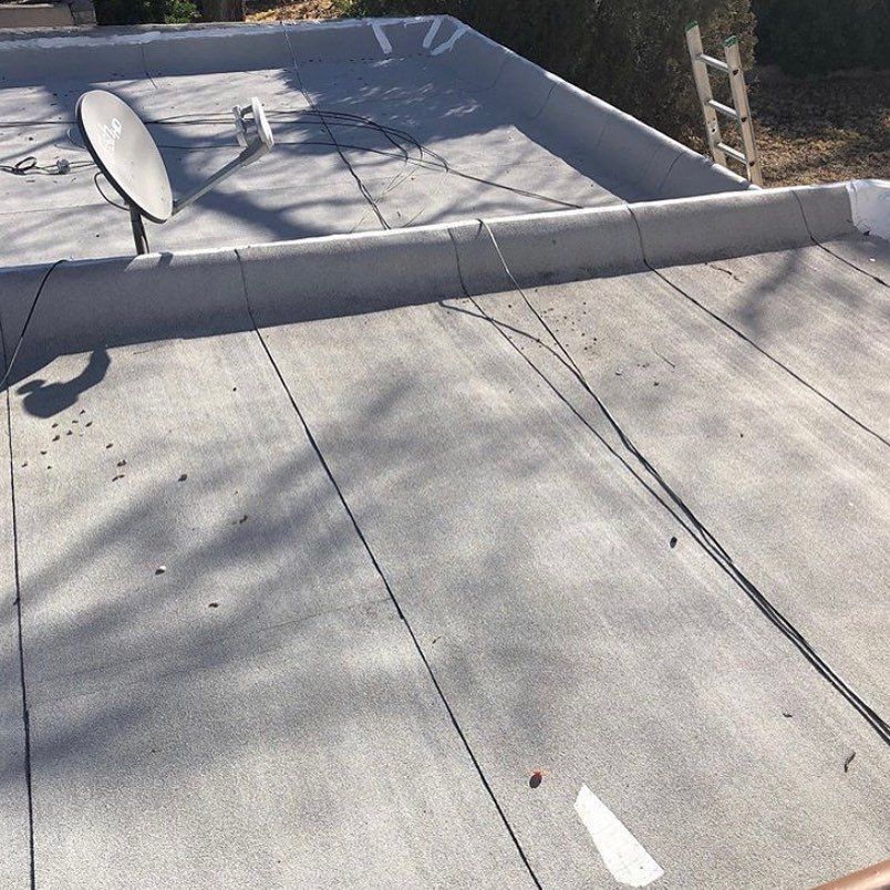 Flat Roof Coating Setup