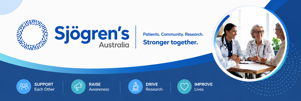 3 women and Learn about sjogrens text