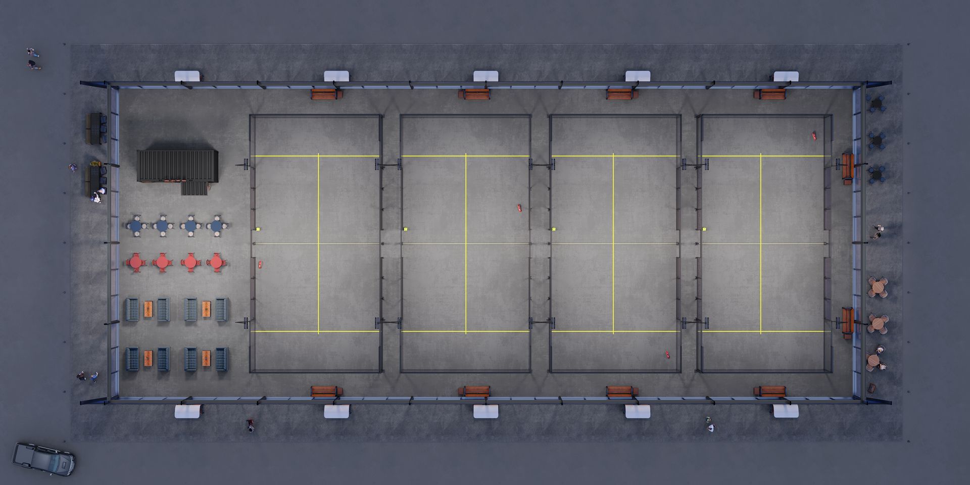 Padel court design layout