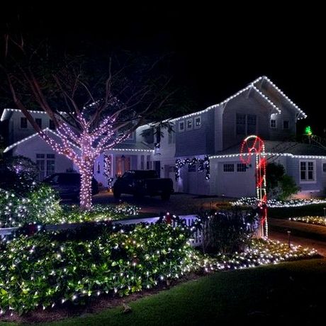 christmas lights on a house