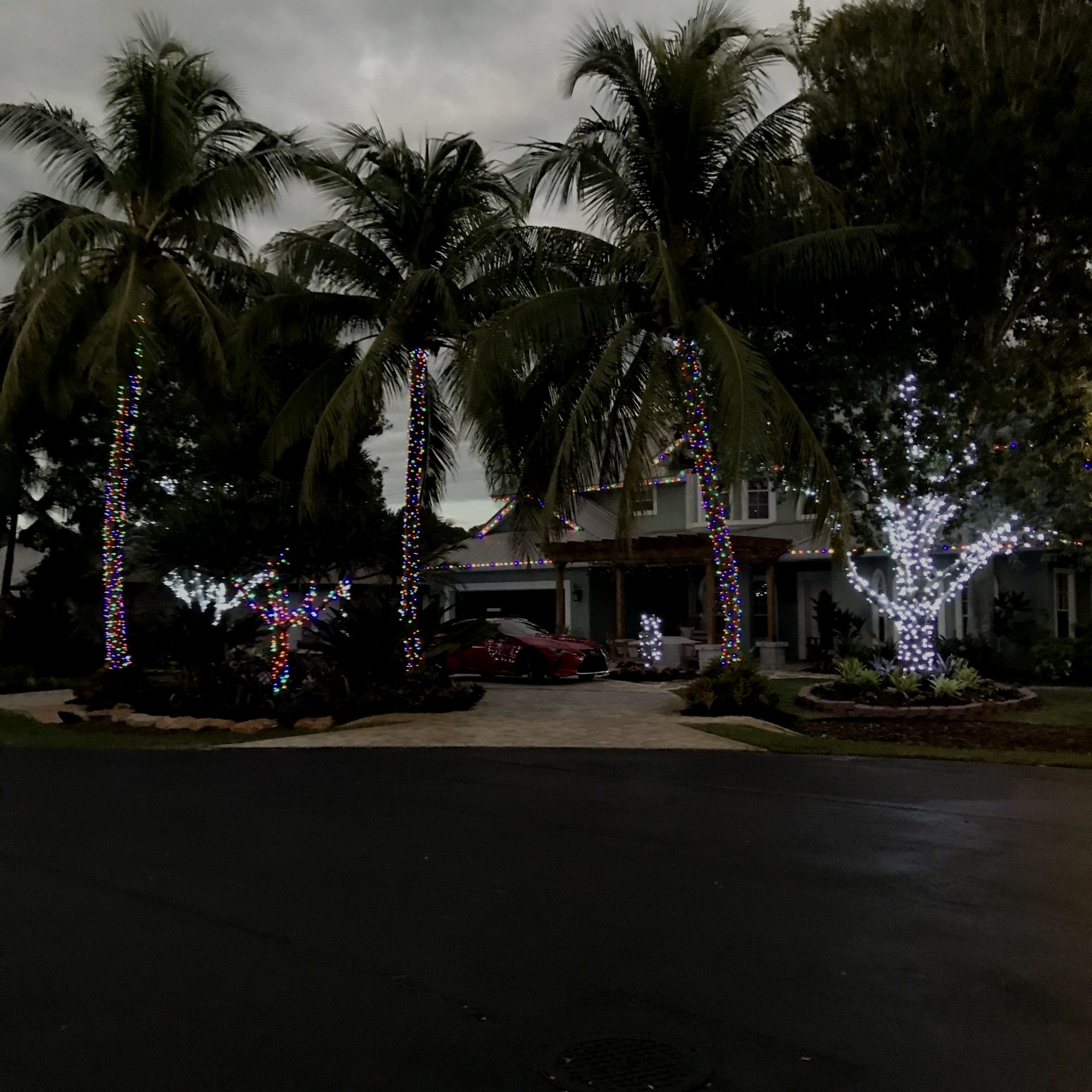 christmas lights on a house