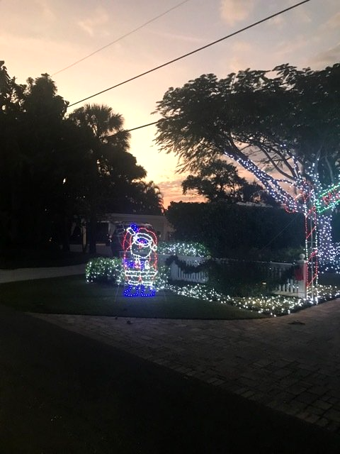 christmas lights on a house