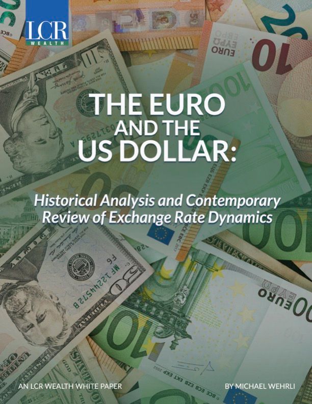 Cover showing euro and US dollar banknotes with title “The Euro and the US Dollar”