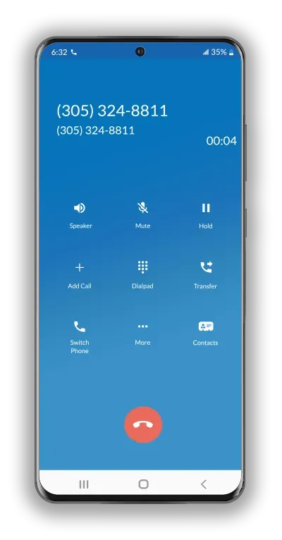 A phone with the number 305 324 8811 on it