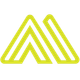 A yellow and white triangle on a white background.