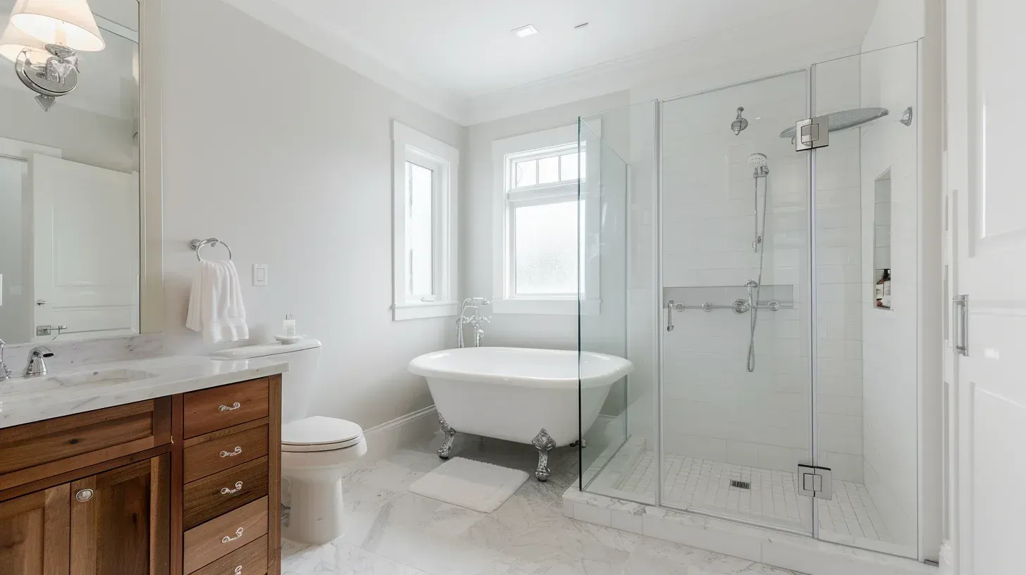 Bathroom renovation contractors Vancouver installing custom tile shower niche and quartz vanity top. Waterproof membrane ensures structural integrity. Built for long-term durability in high-moisture environments.
Vancouver luxury bathroom remodel featuring floating vanity and brushed nickel fixtures. Heated porcelain flooring adds premium comfort. Designed for modern residential properties.
Bathroom renovation Vancouver BC with ergonomic layout redesign and under-cabinet lighting system. Engineered stone countertop improves longevity. Ideal for apartment and townhouse bathroom upgrades.
Vancouver bathroom remodeling specialists upgrading drainage systems and installing linear shower drain. Porcelain wall tile enhances durability. Completed by bonded and insured professionals.
High-end bathroom renovation Vancouver showcasing marble vanity slab and rainfall shower feature. LED strip lighting enhances ambiance. Built to maximize resale value.