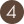 The number four is in a brown circle on a white background.