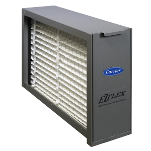 Gray Carrier EzFlex air filter unit.