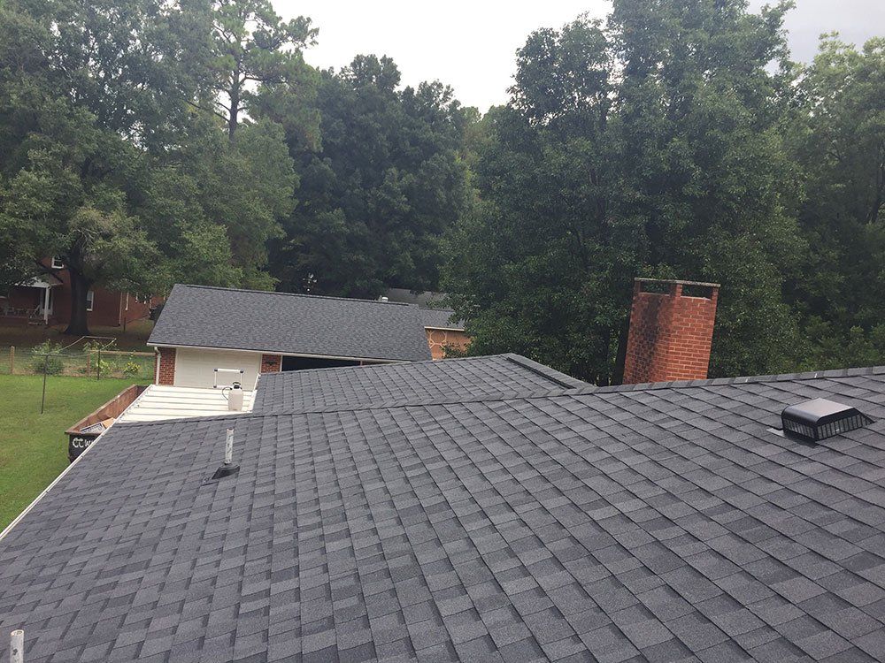 picture taken on top of roof from Shield Roofing