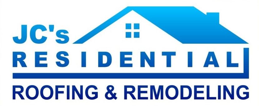 Logo for JC's Residential Roofing & Remodeling, with a blue house graphic.