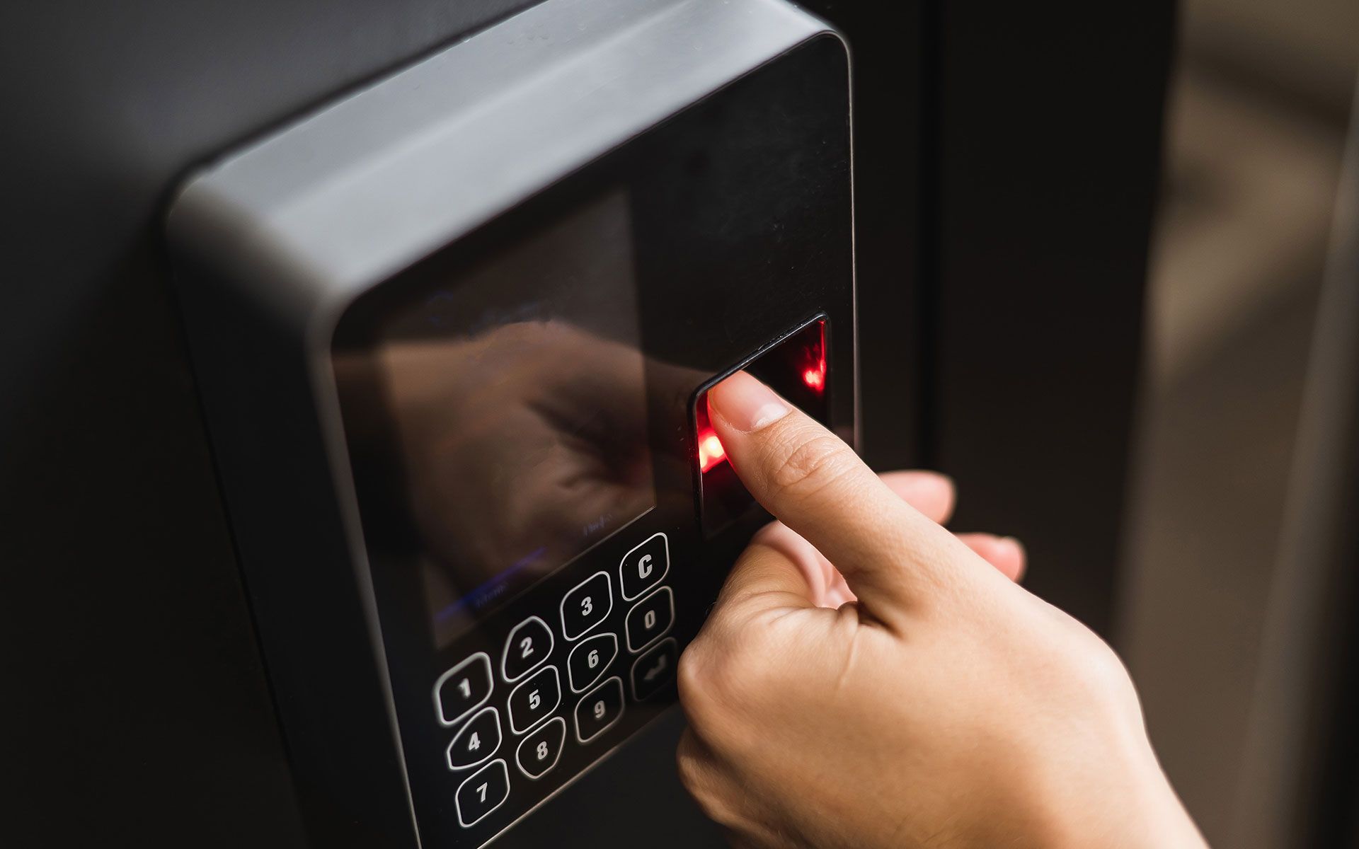 A bunch of cables are connected to a server in a data center.