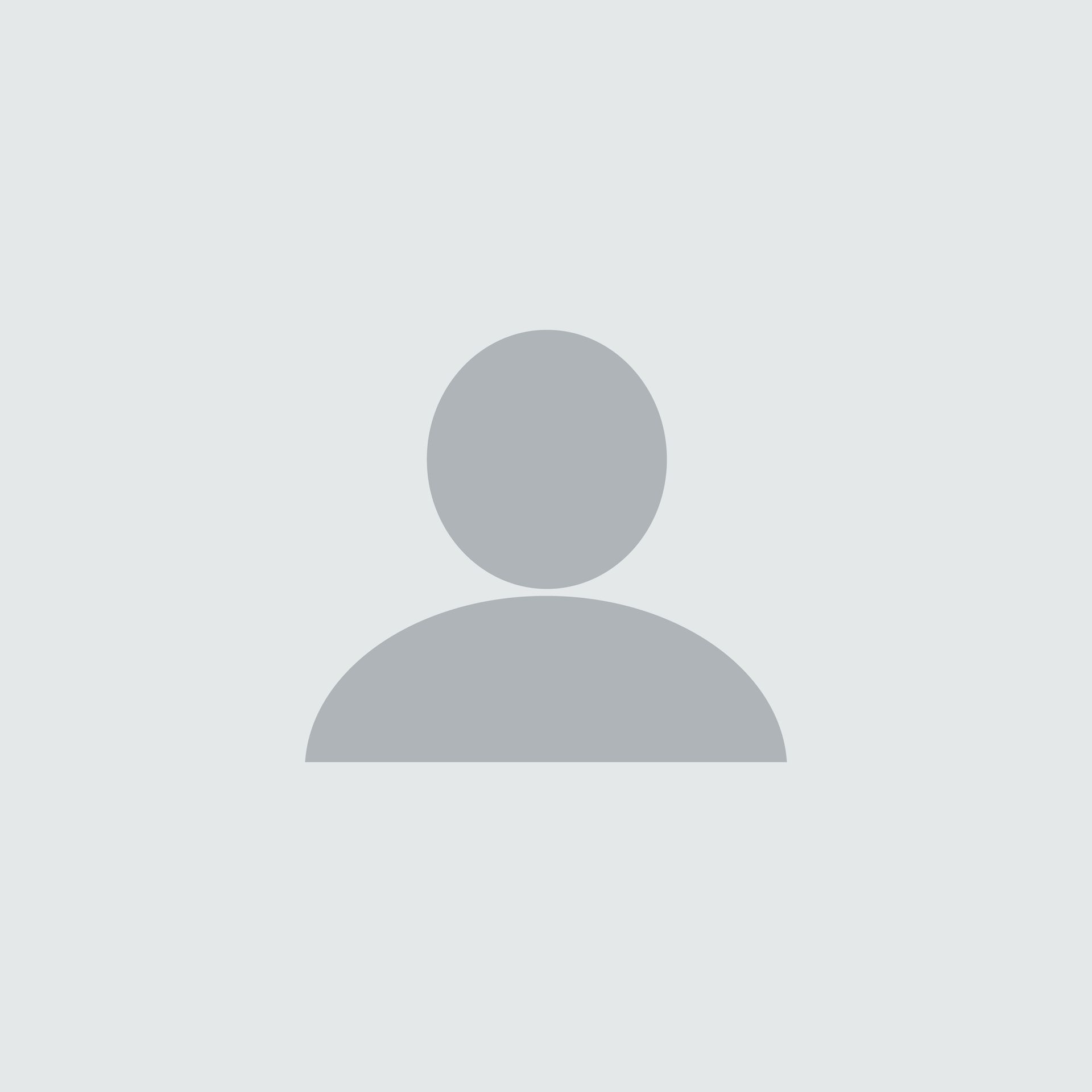 Gray generic user avatar icon on a light background
