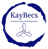A logo for a company called kaybecs heating cooling and refrigeration.
