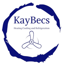 A logo for a company called kaybecs heating cooling and refrigeration.