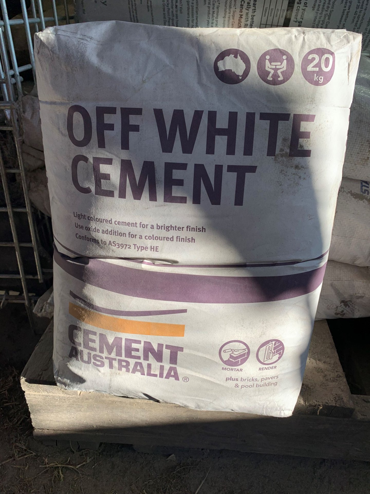 Off White Cement — Landscaping Supplies in Maclean, NSW