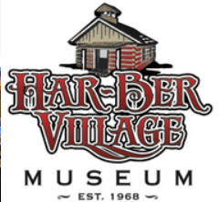 A logo for the harber village museum
