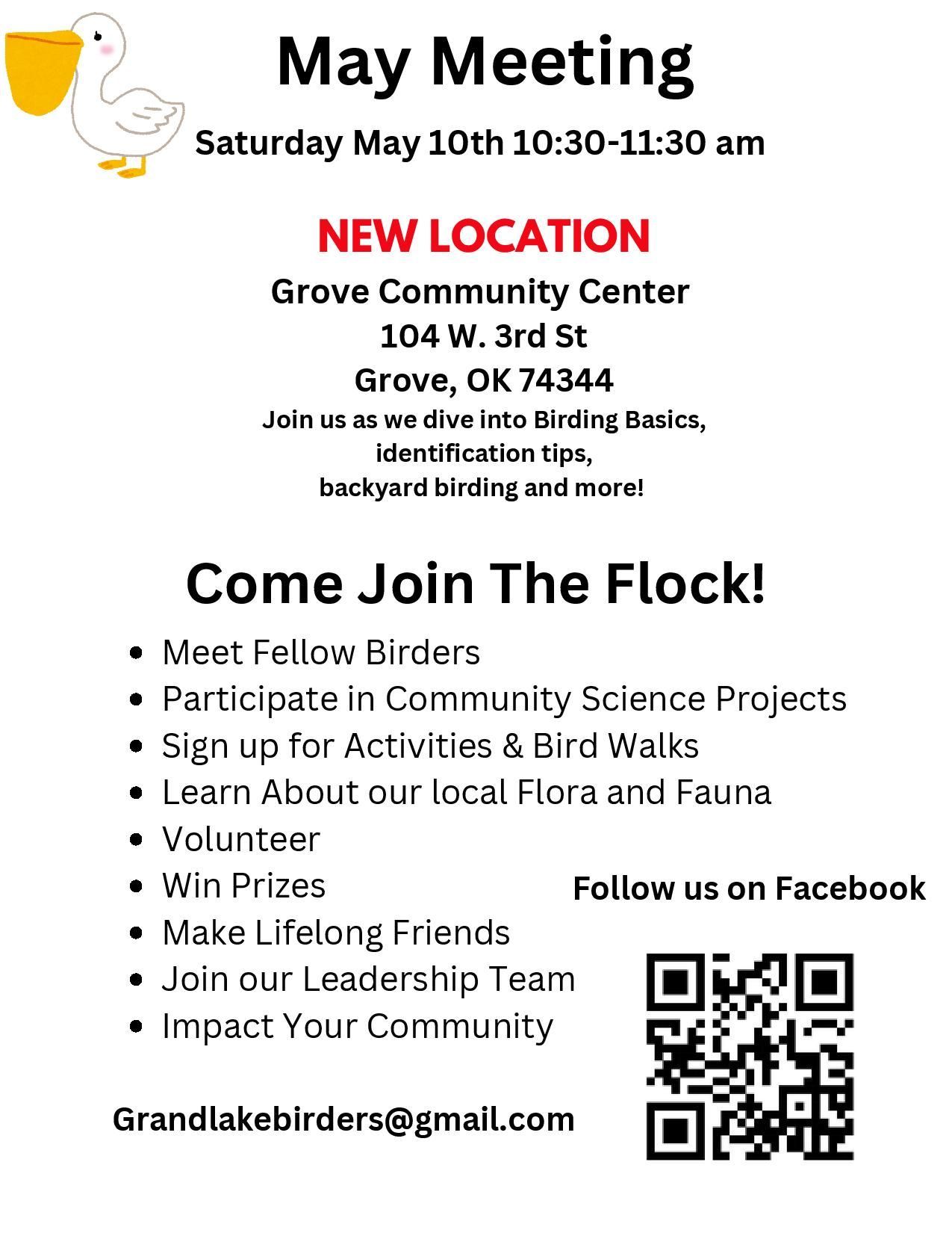 A poster for the friends of grand lake audubon society