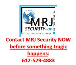 Logo of MRJ Security With Contact Number — Minneapolis, MN —MRJ Security LLC