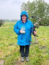 Woman posing with Bow 
