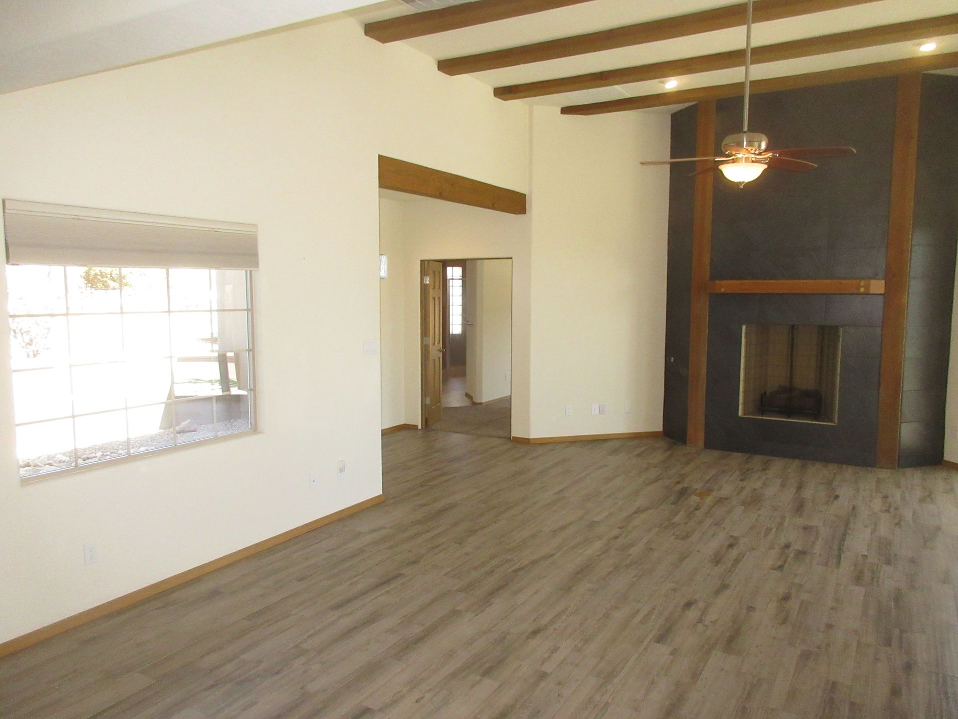 Inside view of the great room of a rental property in Placitas, NM with Advantage Pointe Properties that is 3BDR/2BA/3CG