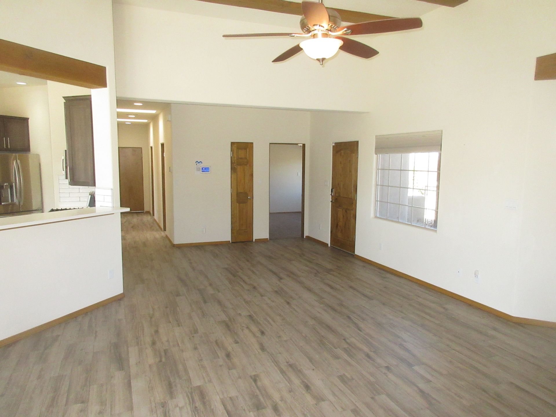 Inside view of the great room of a rental property in Placitas, NM with Advantage Pointe Properties that is 3BDR/2BA/3CG