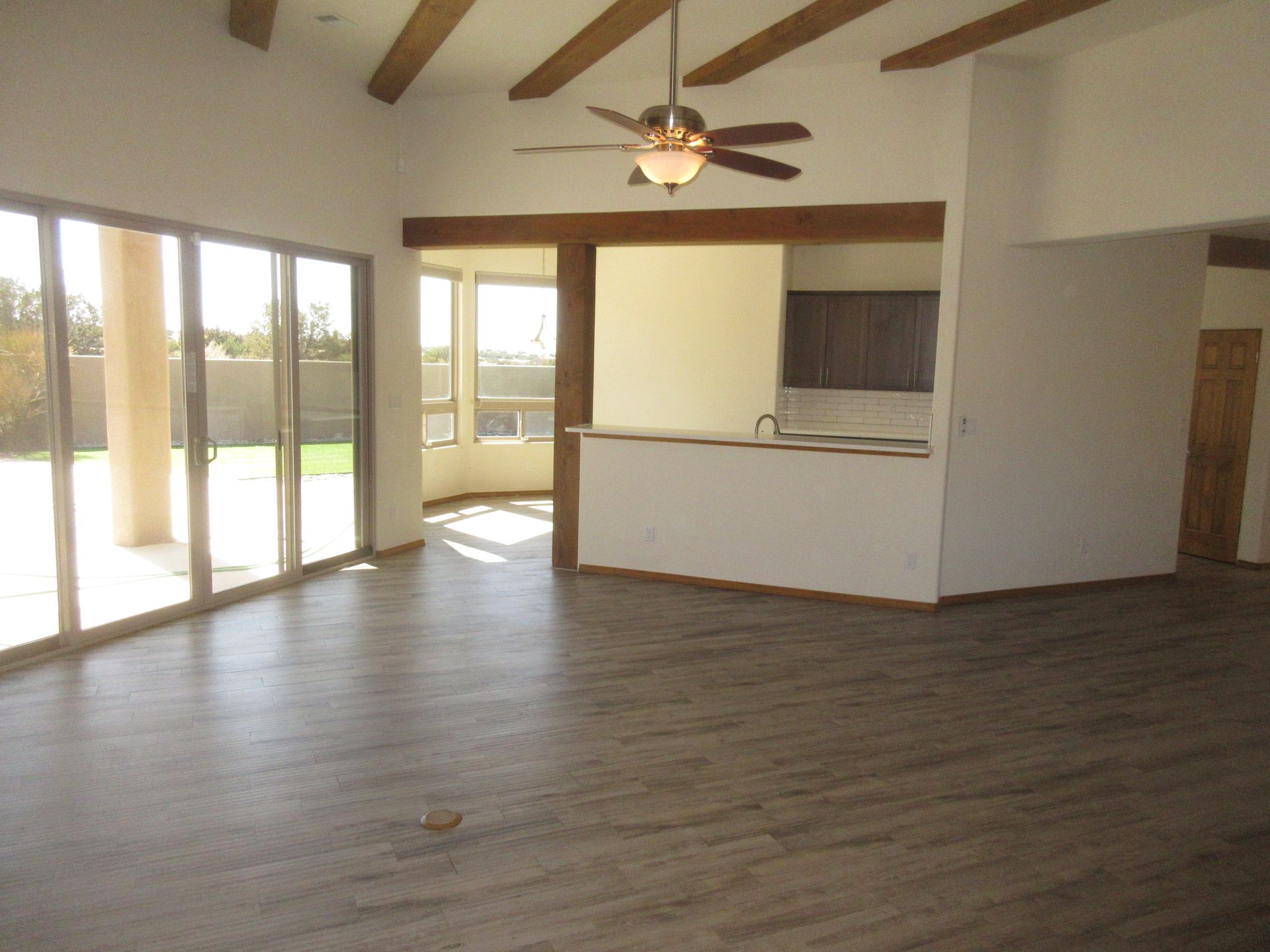 Inside view of the great room of a rental property in Placitas, NM with Advantage Pointe Properties that is 3BDR/2BA/3CG