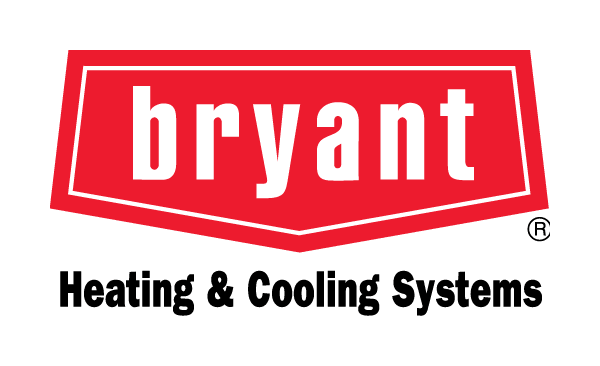 Bryant Heating & Cooling Systems logo: Red and white text on a red background.