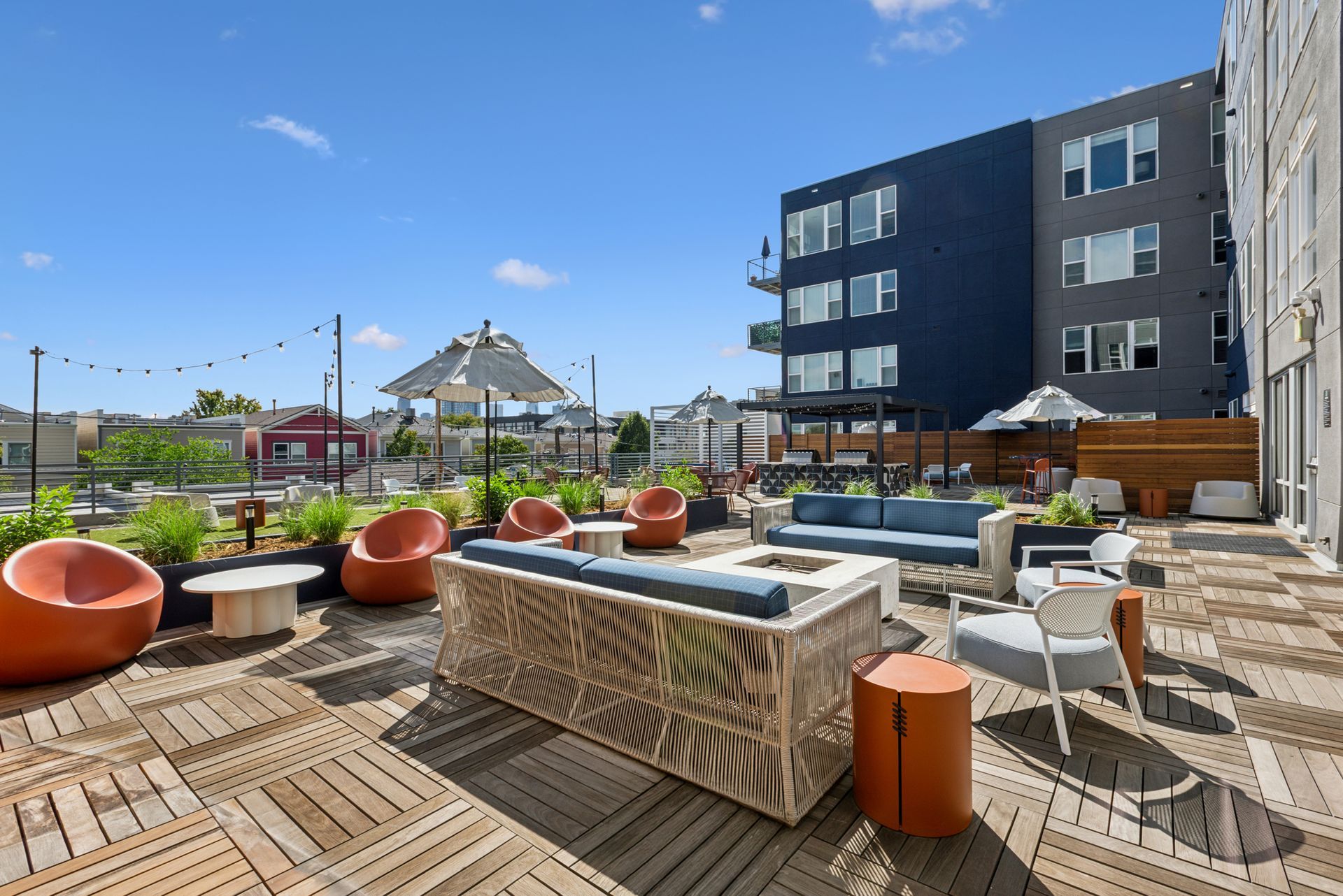 Image of Outdoor Sun Deck With Grilling