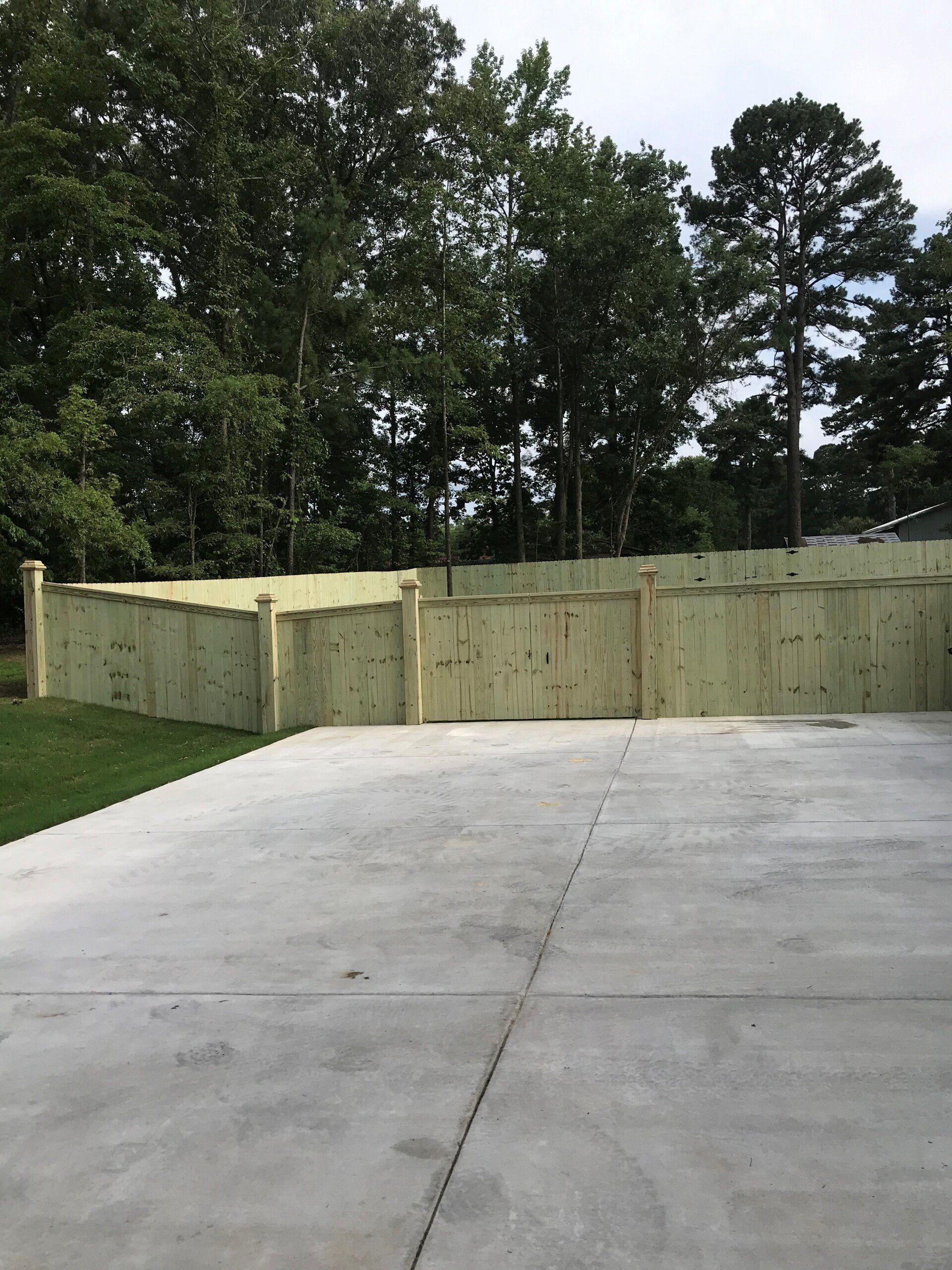 Wood Fence After Installation — Benton, AR — McDonald Fence Inc.