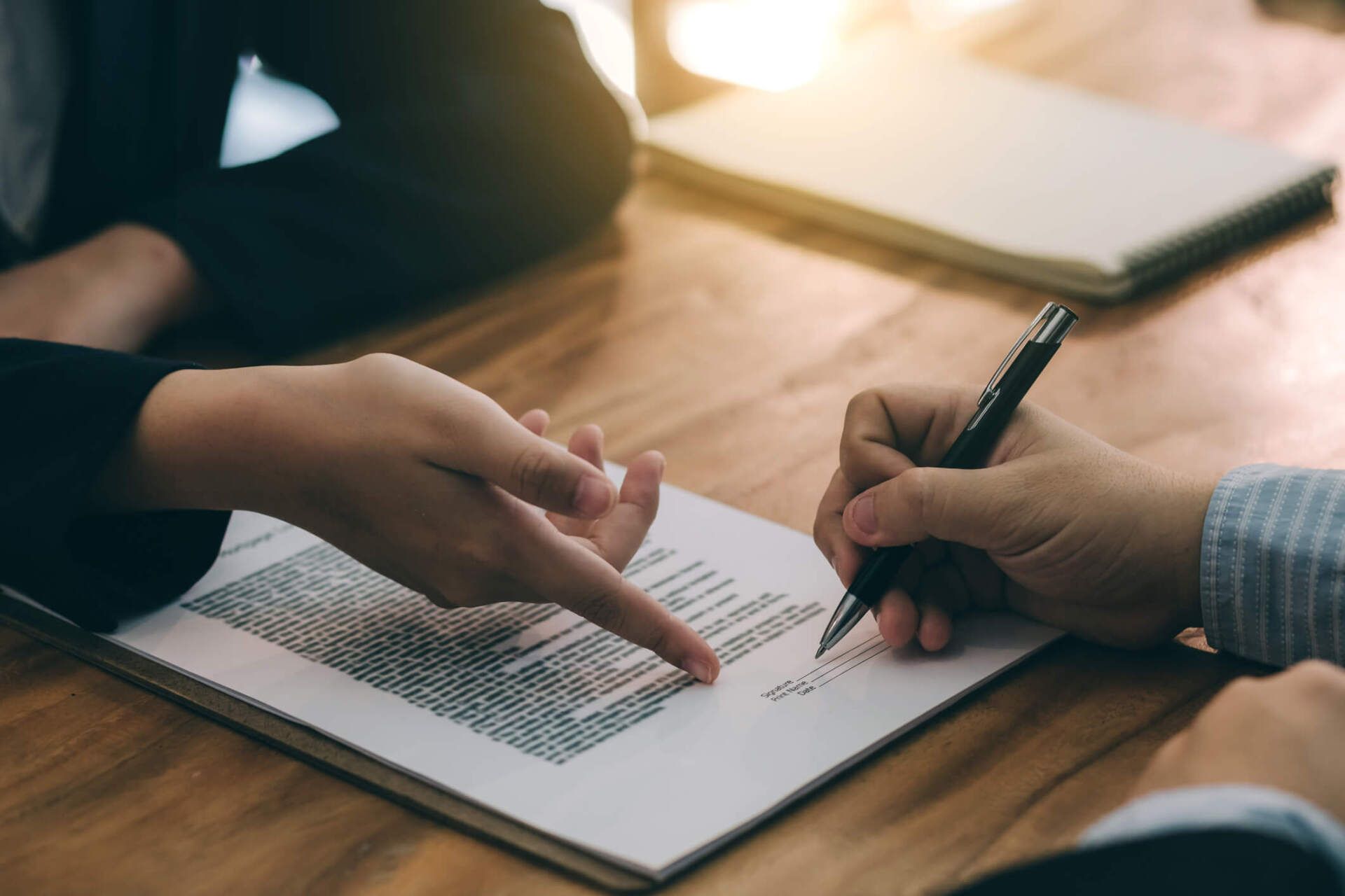 Signing Contract — Metairie, LA — Clement Donelon, Attorney At Law