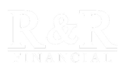 A white logo for a financial group on a white background.