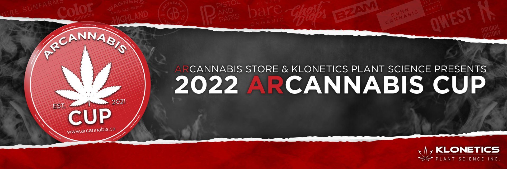 A poster for the 2022 arcannabis cup - Klonetics Plant Sciences