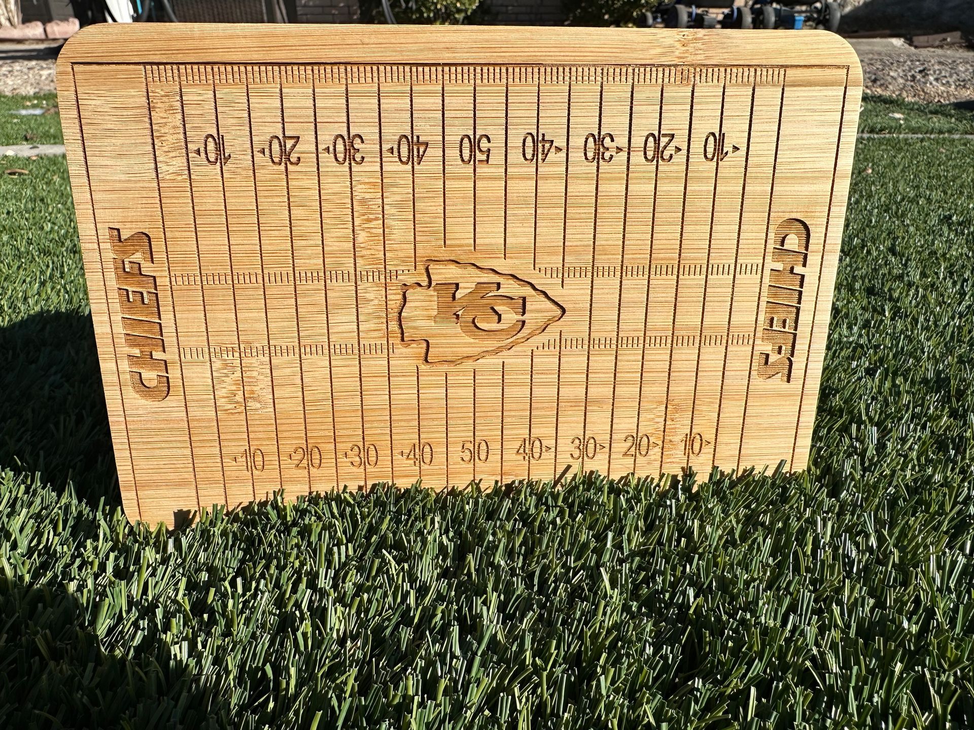 Custom Engraved Wood Mini Football Cutting Board