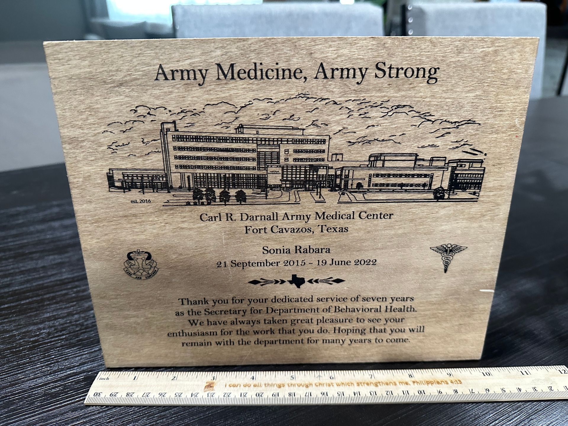 Custom Engraved Baltic Birch Plaque – 8”x10”