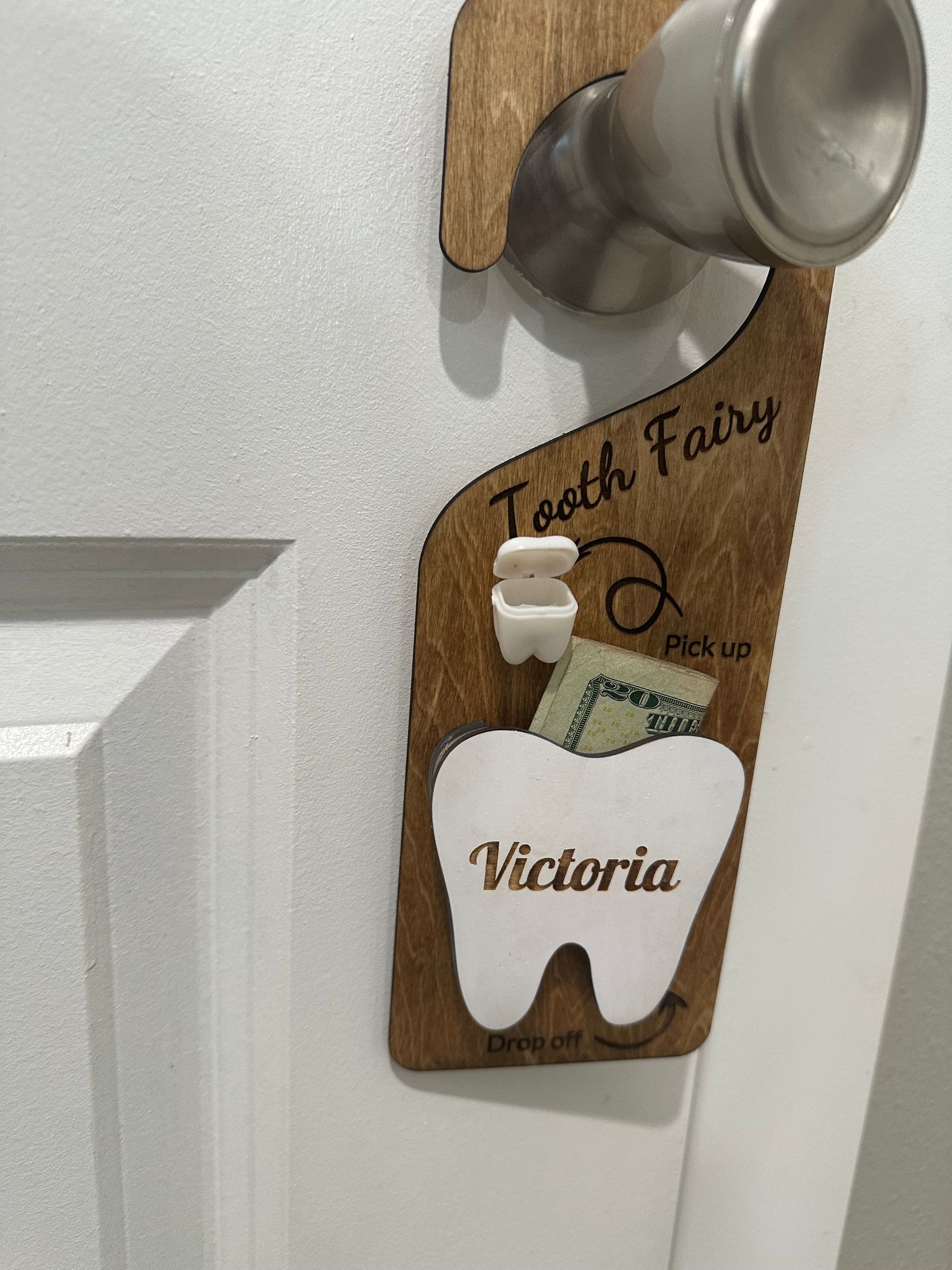 Tooth Fairy Door Hanger – Custom Engraved