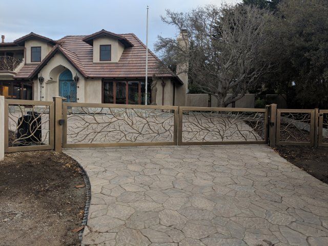 Decorative Automated Wrought Iron Gate — Aromas, CA — Central California Ornamental Iron