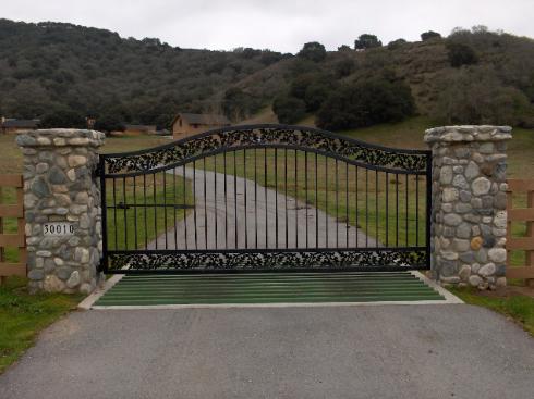 Modern Simple Wrought Iron Fence Gate — Aromas, CA — Central California Ornamental Iron
