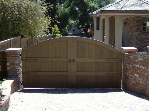 Brown Wooden Gate — Aromas, CA — Central California Ornamental Iron