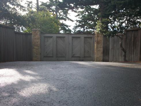 Contemporary Wood Fence Gate — Aromas, CA — Central California Ornamental Iron