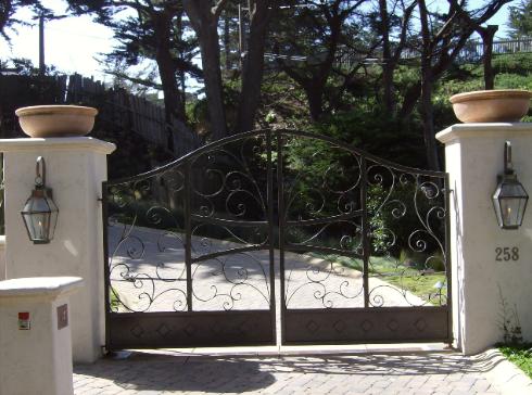 Customized Courtyard Swing Gate — Aromas, CA — Central California Ornamental Iron
