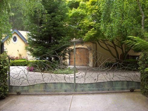 Hand Crafted Double Ornamental Iron Gate — Aromas, CA — Central California Ornamental Iron