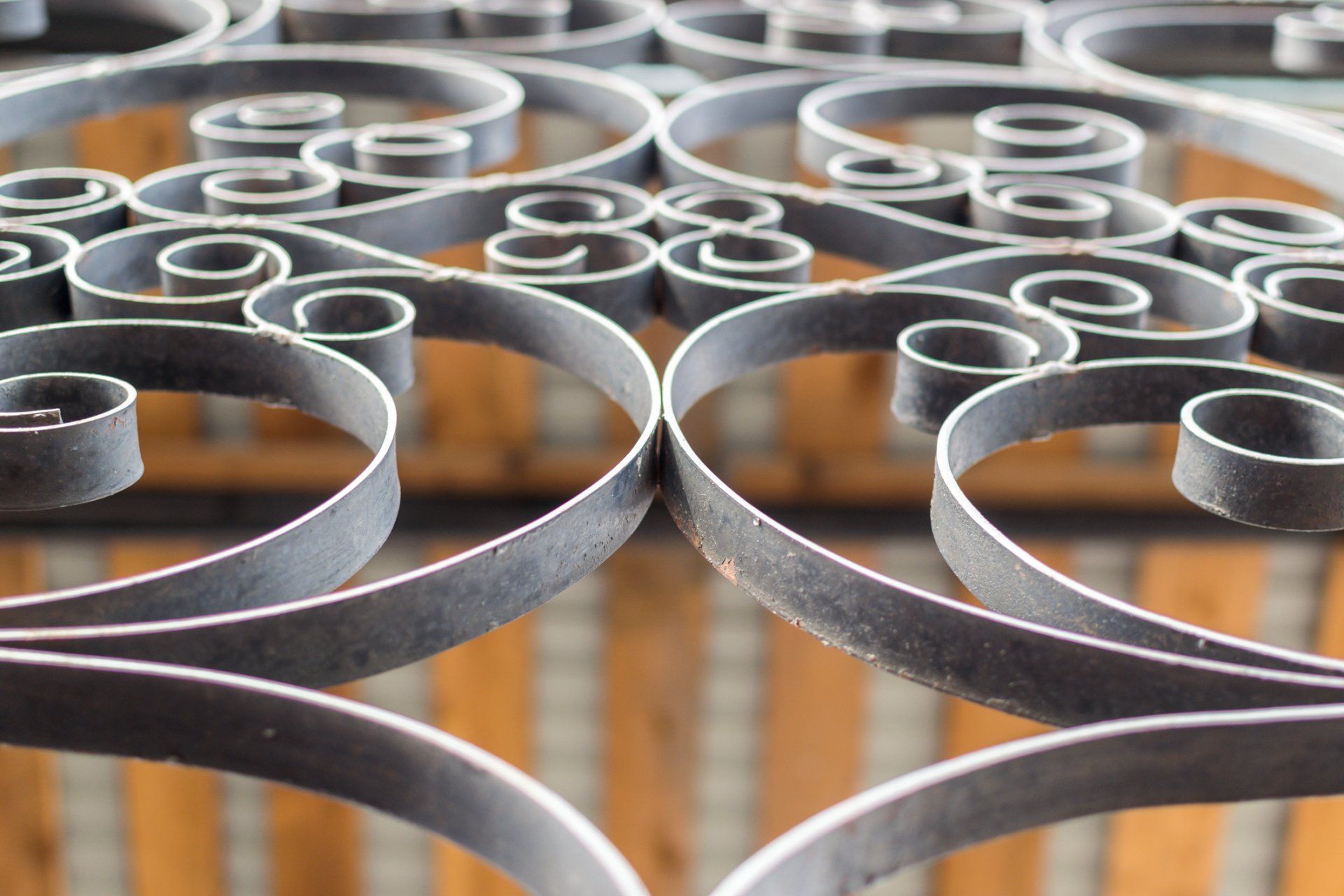 Closeup Details of a Black Wrought Iron Fence — Aromas, CA — Central California Ornamental Iron